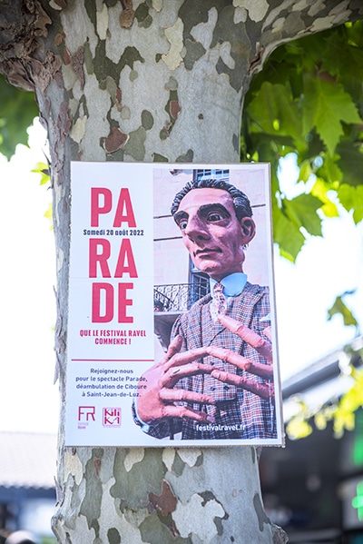 Affiche de "Parade" du Festival Ravel de Saint Jean de Luz 2022