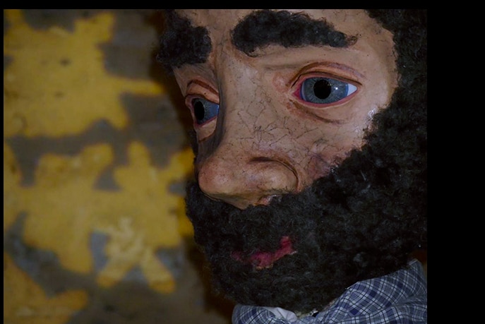 Marionnette Olentzero à Bayonne, le charbonnier, personnage de la mythologie basque 