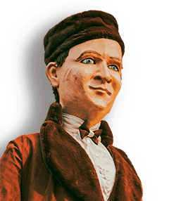 Portrait de la marionnette du chateur d'Opéra Feodor Chaliapine