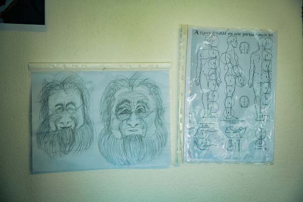 Croquis du masque du Grand père